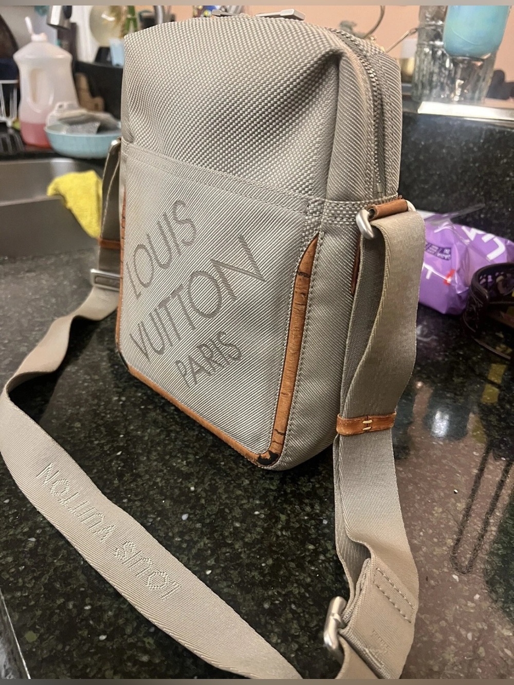 Louis Vuitton Beige Canvas Crossbody Bag for Men - Picture 9 of 10